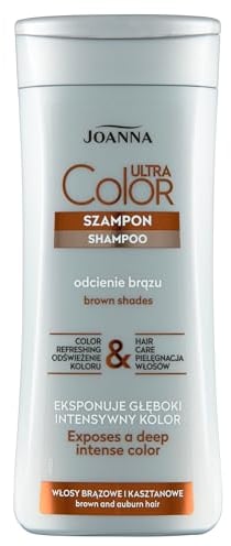 Joanna Ultra Color - Shampoo für Braune Haare - Stärkendes & revitalisierendes Haarshampoo - Farbauffrischung & Haarpflege - Vertieft die Farbintensität - Pflege & Feuchtigheit für Ihr Haar - 200 ml
