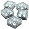 5er Set Solar Glasstein Pflasterstein Bodenleuchte Dekoleuchte mit 4 LED 10 x 10 x 4,5 cm robustes Milchglas mit Akku & Dämmerungssensor weiß
