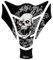 Bike Label 500462A - Adhesivo protector para depósito de moto, diseño de calavera