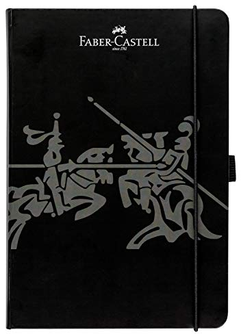 FABER-CASTELL 20502 - Notizbuch DIN A5 schwarz, kariert, 100 g/m², 194 Seiten FSC-Mix Papier, 145 x 210 mm