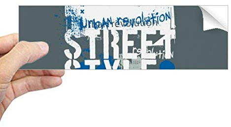 DIYthinker Graffiti Street Landmark Urban Art Muster Rechteck Bumper Aufkleber Notebook Fenster Aufkleber