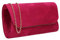 SwankySwans Anny Rabat en suédine, Pochette, Sac en bandoulière Femme, Fuchsia, Taille Unique
