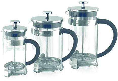 Pressstempelkanne Edelstahl - Borosilikatglas - verschiedene Größen (1000 ml)