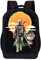STAR WARS BLACK MANDALORIAN BACKPACK - STAR WARS 18 INCH AIR MESH PADDED BAG (Mando Child and the Sun)