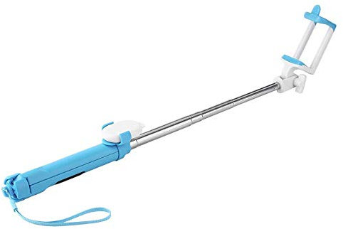 Perche Selfie avec Trepied pour XIAOMI Redmi 9C Smartphone Bluetooth sans Fil Selfie Stick Android iOS Reglable Telec (Bleu)