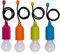 vom Pullach Hof LED Ziehleuchte 4er Set bunt Leuchte Lampe flexibel 4 Farben für Abstellkammer Kleiderschrank uvm. mit Kordel