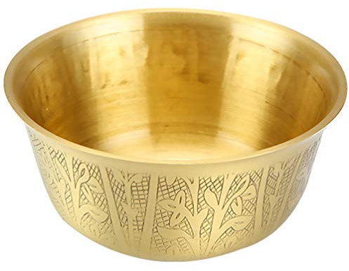 BESPORTBLE Offrandes Bols Cuivre Laiton Tibétain Bouddhiste Bol de Riz Culte Dieu Sacrificiel Sauce Plat Bol de Service pour Yoga Maculage Décor Doré