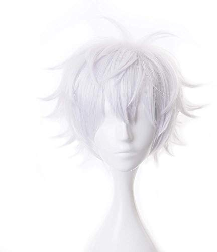Jujutsu Kaisen Gojo Satoru Kurze Perücke Cosplay Kostüm Hitzebeständige Synthetische Haare Karneval Party Perücken-Gojo satoru-1