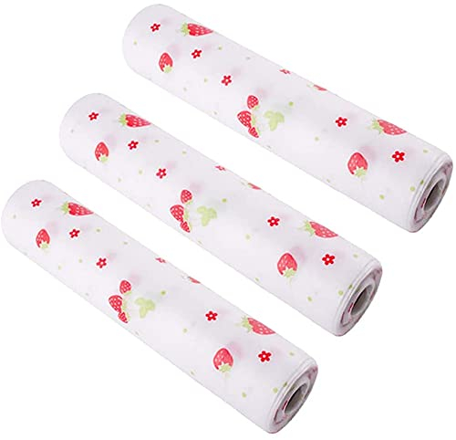 Shelf Drawer Liners, Drawer Mat, 3 Rolls Non-Slip Non-Adhesive Shelf Paper Protector Anti-Mildew Antibacterial PET Liner Mat for Fridge Drawers, Shelves, Cabinets, Kitchen, Desks, 30x300cm
