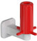 MagiDeal Cuisine Papier Toilette Porte-Rouleau Organisateur Mural Auto-adhésif, Blanc + Rouge