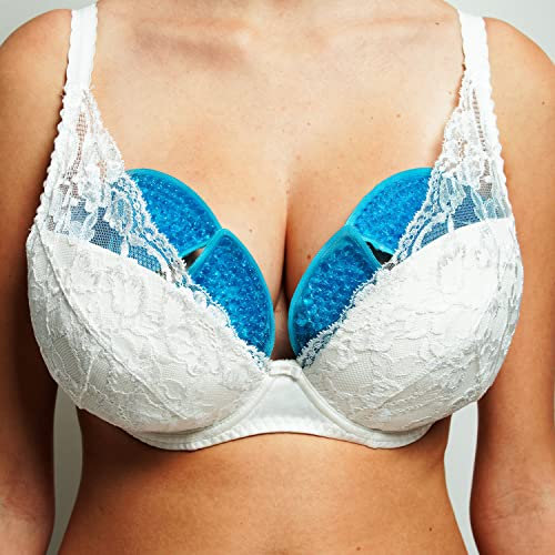 Gel-Kompresse für Brust, zum Stillen, kalt und warm, multifunktional, straffend, Stillen, wiederverwendbar, 16,5 x 19 cm