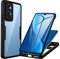 CENHUFO Hülle für Xiaomi 12/Xiaomi 12X, 360 Grad Schutzhülle Stoßfest Panzerhülle mit Eingebautem Displayschutz Bumper Full Cover Outdoor Case komplett Handyhülle für Xiaomi 12 5G/12X 5G - Schwarz