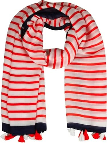 Capelli New York Damen Schal Tuch Scarf Red Combo