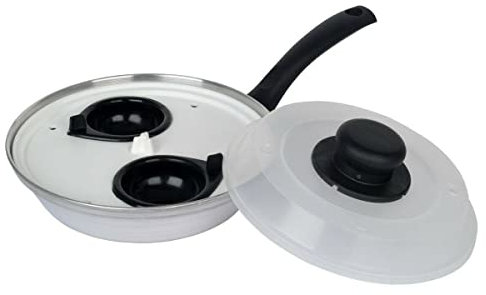 2 Cup Egg Poacher Pan with Lid | HomeXpress®