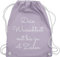 Turnbeutel Rucksack - Aufdruck selbst gestalten - Wunschtext I Geschenk personalisiert - Unisize - Pastell Lila - turnsackerl kindergarten tasche für kita personalisierte geschenke zum bedrucken
