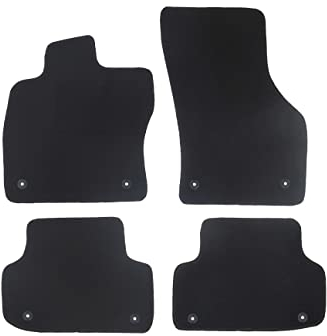 Alpha-Tex Fußmatten-Set für Volvo C70 II Cabriolet, Typ 542 (Baujahr 2006-2013), Hit schwarz | 4-tlg | Umrandung schwarz