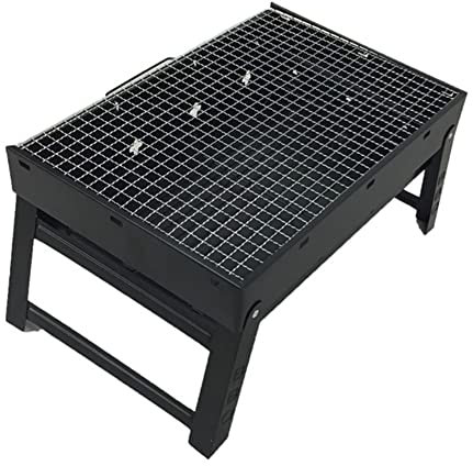 BLUNOA Foldable Barbecues Grill Stainless Steel BBQ Grill Suitcase Portable Charcoal Grill Briefcase Smoker Grill for Outdoor Garden Terrace Camping Picnic for 5-10 People 43X29x24cm