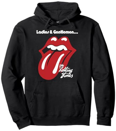 Offizielles Rolling Stones Damen & Herren Schwarz Pullover Hoodie