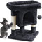 Yaheetech Árbol Rascador para Gatos Torre 3 Niveles 40,5 x 40,5 x 59 cm Centro de Actividad con Plataforma Condominio y Bola Colgante Negro