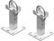Paire de fixations au sol pour radiateur aluminium - pieds pour radiateur tubulaire - support radiateur