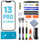 Tpyag für iPhone 13 Pro Display,Frontglas Display für iPhone 13 Pro 6,1 Zoll,Bildschirm Reparaturset mit wasserfestem Kleber (KEIN LCD & Touch-Digitizer)
