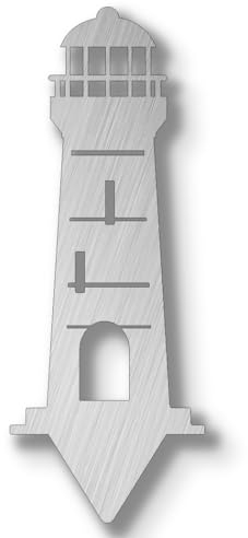 ARTTEC Design Leuchtturm mit Erdstecker/Edelstahl 35 cm - hochwertige Gartendeko aus Metall - Edelstahldeko für Garten, Balkon & Terasse - Metall Gartenstecker - Made in Germany
