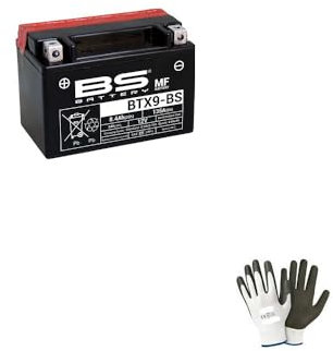 Compatible avec Kawasaki Z 1000 1000 2007-2009 Batterie BS BTX9-BS(YUASA YTX9-BS) COMPLÈTE PRÊT À Installer des Batteries 12V/8AH pour Moto Scooter SPÉCIFICATION 150X87X105MM