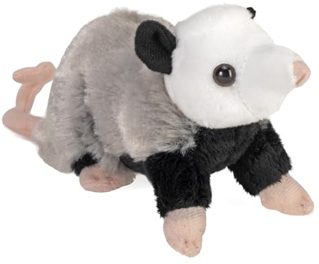 Wild Republic Pocketkins Eco Beutelratte, Plüschtier, 12 cm, Plüschspielzeug, Hergestellt aus recycelten Materialien, Umweltfreundlich, Opossum