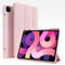 ZKTUYU Coque pour iPad Pro 12.9 Pouces 6ème/5ème/4ème/3ème Génération (Modèle 2022/2021/2020/2018) avec Porte-Stylo, Coque Arrière Flexible en TPU avec Fonction Support, Rose