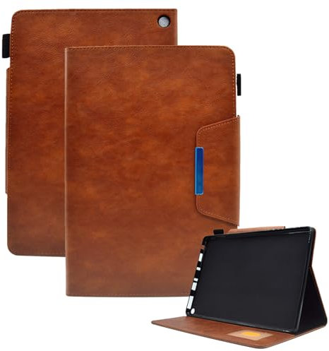 XFDSFDL® Protective Cover for Amazon Fire Max 11 2023 13th Gen (11 Inch) PU Leather Flip Case Magnetic Closure Design with Auto Wake/Sleep Built Stand Holster Wallet Shell Brown