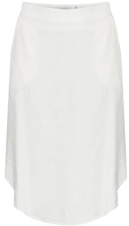 b.young BYFALAKKA Damen Rock Webrock A-Linien-Rock 55% Leinen, 45% Viskose Regular fit, Größe:40, Farbe:Marshmallow (114300)