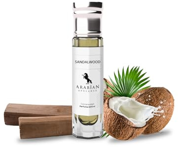 Arabian Opulence FR259 SANDALWOOD Roll-on Parfümöl | Konzentriertes Parfüm Körperöl | Langanhaltendes Parfüm auf Ölbasis für Männer und Frauen | Reisegröße Alkoholfreies Parfümöl Flasche (6ml)