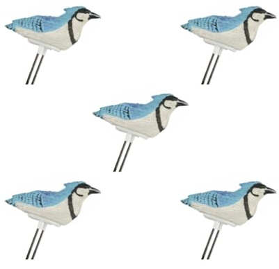 Lot de 5 détecteurs d'humidité en résine pour oiseaux et plantes en pot avec alarme et rappel d'arrosage avec merveilleux chant bleu