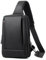 Hjkiopc Zaino Monospalla Uomo,zainetto uomo piccolo, monospalla uomo con Porta di Ricarica USB per Trekking Viaggi Lavoro Scolastici (Nero)