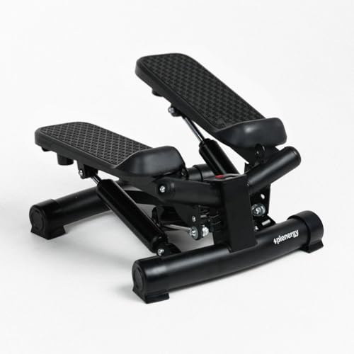 Stepper per casa con corde elettriche 120 kg, Twist Mini Stepper con altezza del pedale regolabile e cilindri idraulici, dispositivo per scale per allenamento completo del corpo con fasce di