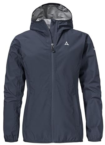 Schöffel Damen Jacket Style Migandi WMS, Allwetterjacke mit 2-Wege-Stretch, mit verstellbarer Kapuze, wasserdicht und atmungsaktiv