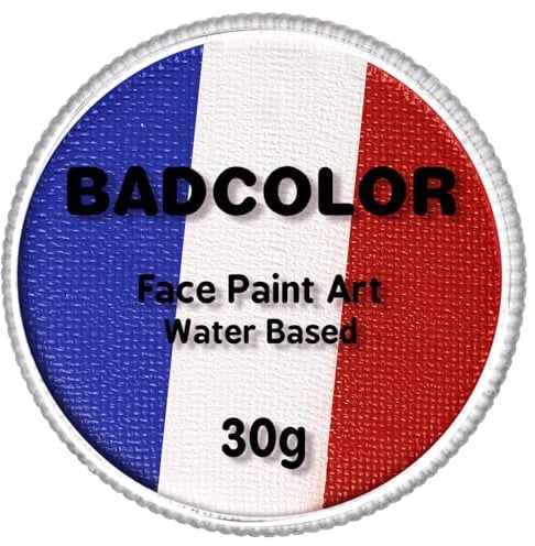 Pintura corporal roja, blanca y azul para la bandera de Estados Unidos y el Joker, kit de pintura facial a base de agua para el desfile patriótico de Estados Unidos del 4 de julio, Día de la