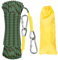 Aystkniet Outdoor-Seil 8mm mit 2 Stahlhaken Geflecht Nylon Seil für Wandern Baumfällung Outdoor Sport Camping Garten im Freien 10m 20m 30m 50m 70m (Armeegrün, 8mm-10M)