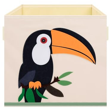 decalsweet Contenitore Giochi Bambini Grande con Maniglia, Organizzatore Pieghevole e Impermeabile in Tessuto, Cesta Giochi Bambini Salvaspazio per Camera da Letto e Salotto, Colibrì