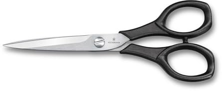 Victorinox Haushaltsschere Italy, Bastelschere, Papierschere, Scharfe Klinge, 16 cm, Robuster Kunststoffgriff, Rostfreier Stahl, schwarz
