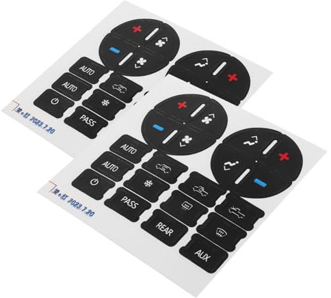 OSOLADY 2stücke Auto Dash Button Aufkleber Reparatur Kit Sticker Für Armaturenbrett Kompatibel Mit Verschiedenen Fahrzeugmodellen Einfach Anzubringen Langlebig Und Verschleißfest