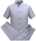 Elogoog Vêtements chinois traditionnels d'été pour hommes costumes en lin Tang costume haut pantalon ensembles hommes vêtements orientaux entraînement bal Tux, gris, XXL