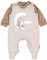 TupTam Baby Mädchen Jungen Strampler mit Langarmshirt Aufdruck Spruch 2 teilig, Farbe: Bärchen Mond Beige, Größe: 68