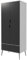URBNLIVING 180cm Tall Freestanding Grey Wardrobe with Black 2 Door 2 Drawer Modern Shelf Clothes Storage Scandi Legs Cupboards Hanging Rail Unit for Bedroom