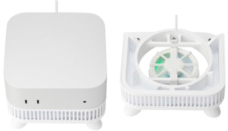 Kühlsockel für Mac mini M4/M4 Pro, Mini Laptop Kühlpad Kühllüfter mit Anti-Rutsch Halterung Zubehör (Weiß)