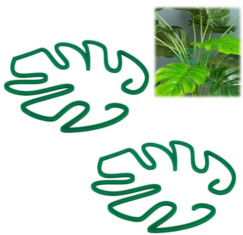 Gosknor 2pz Supporti Piante Monstera, Supporto per Piante Foglia Monstera in Acrilico Resistente Supporto Riutilizzabile per Piante Rampicanti Monstera per Interni ed Esterni(Verde)