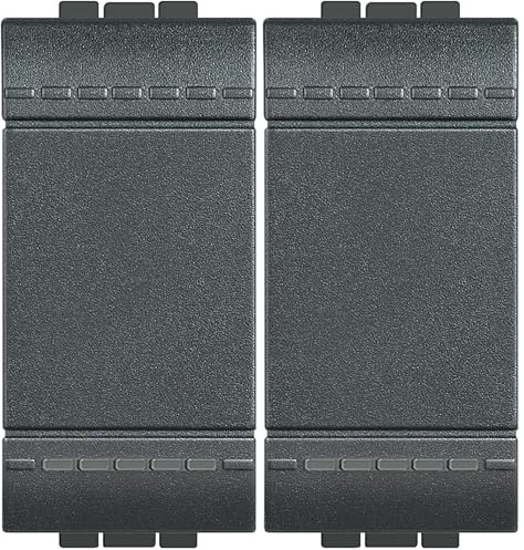 BTicino SL4003NF FP LL Deviatore 1P 16A 1 m, Antracite, 1 Pezzo (Confezione da 2)