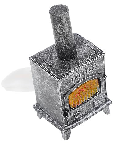 Toyvian Miniatur-kaminmodell Für Puppenhaus- Mini-puppendekor Prime Resin Schwarz Simulationsmöbel-Ornament