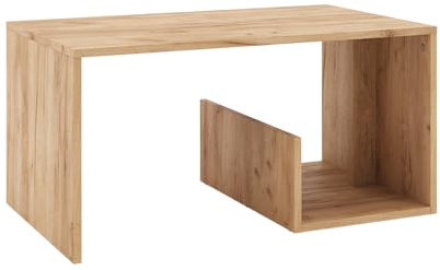 Vicco Couchtisch Lonar, Couchtisch mit der Ablage, Goldkraft Eiche, 80 x 46.6 cm