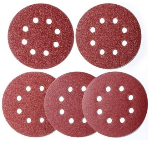 125mm Sanding Discs 160pcs | Hook and Loop 20pcs Each Grit 40/60/80/120/180/240/320/400 Mixed Grit | 8 Hole 5 Inch Round Sanding Discs Pads for Random Orbital Sander Sanding Sheet